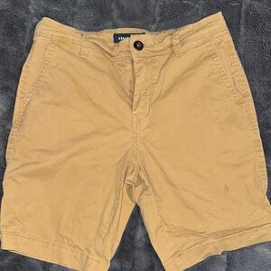 Aeropostale Tan Flat Front Shorts Casual Style